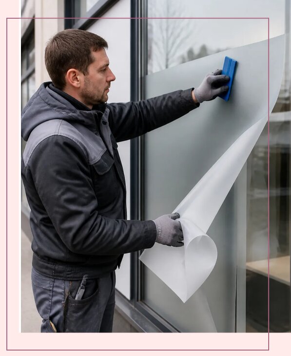 Изготовление наклеек на витрину под ключ для бизнеса в Фрязине